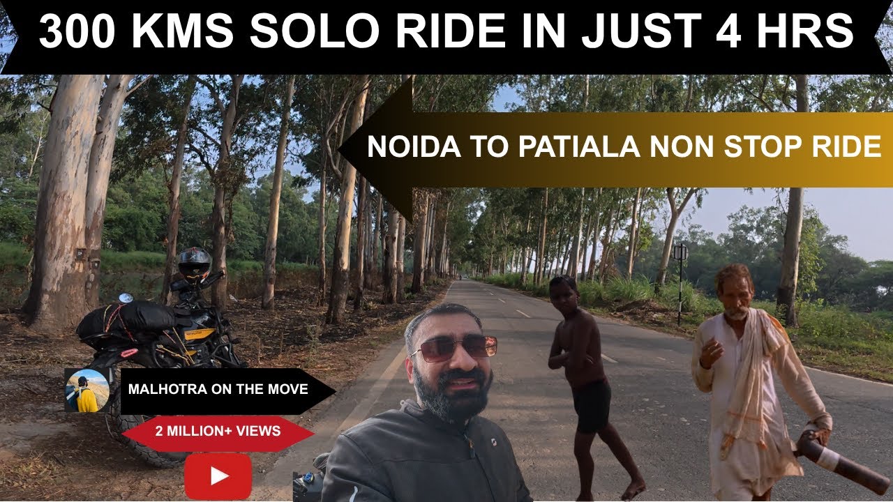 🚴‍♂️300 KM SOLO Ride from Noida to Patiala in JUST 4 Hrs🌾 | Hidden Roads, Villages of Punjab ||