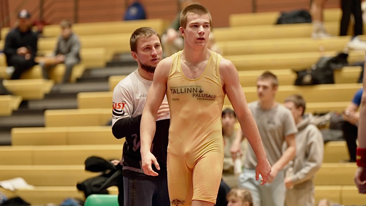 Ivan Nosko (EST) vs Artem Koval (LTU) 65kg. Freestyle men wrestling tournament.