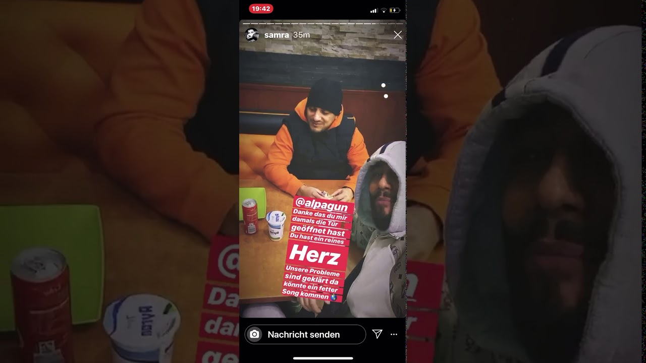 Samra ist mit Alpa Gun am D&ouml;ner Essen🥶
