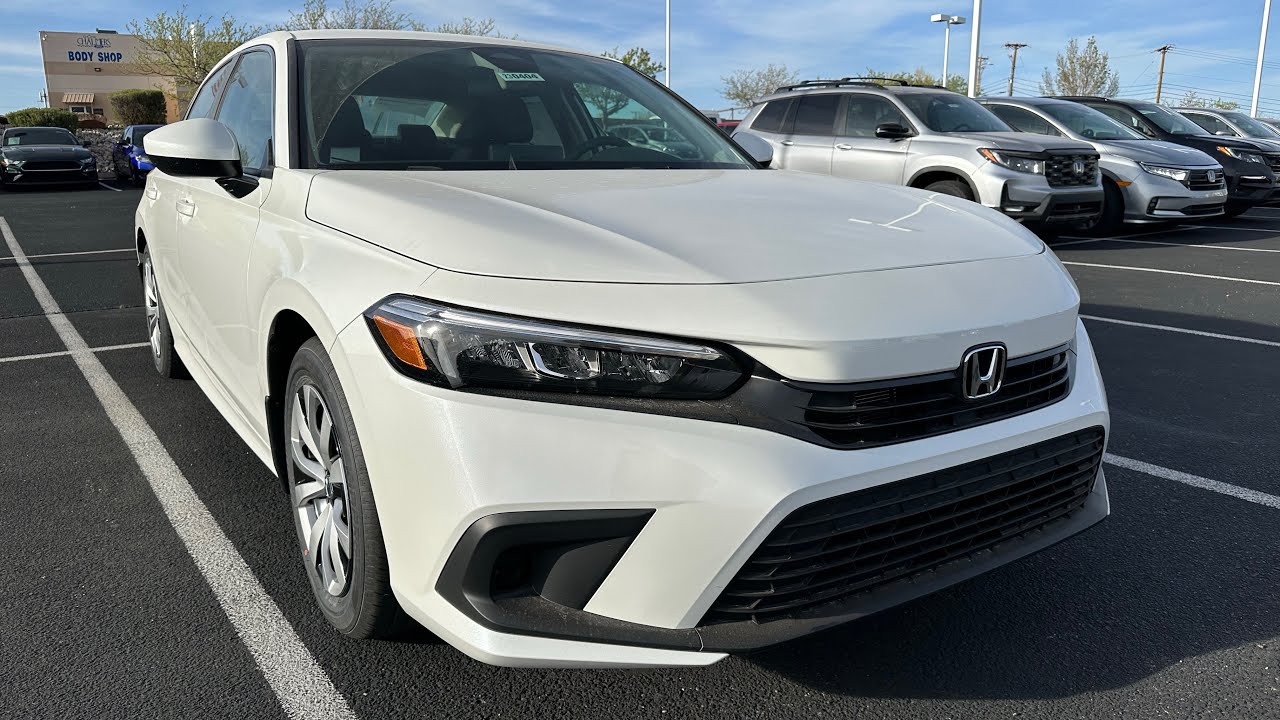 2023 Honda Civic Lx Sedan - Platinum White Pearl - Walkaround
