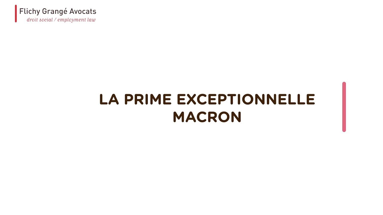 La prime Macron