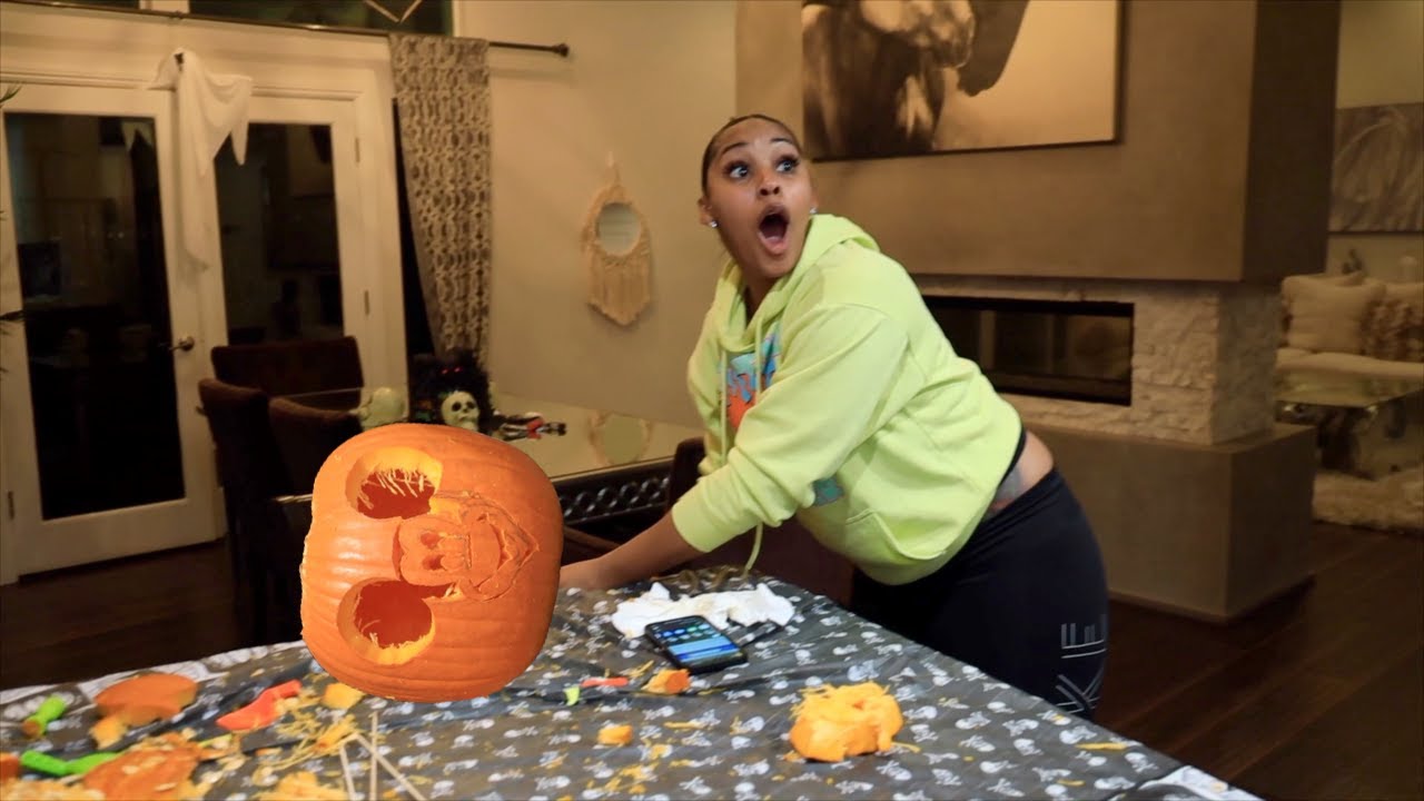 INTENSE PUMPKIN CARVING GONE WRONG