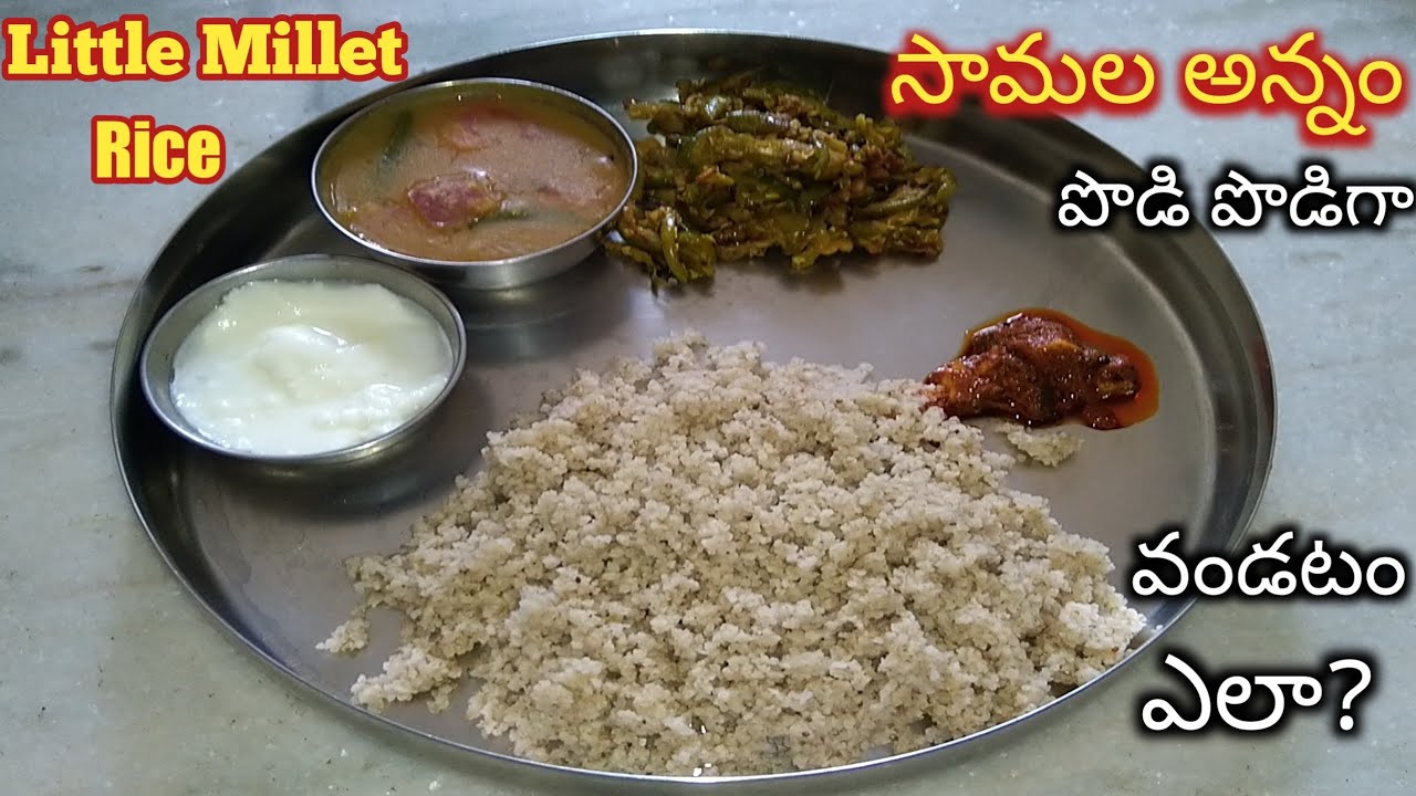 సామల అన్నం పొడి పొడిగా వండటం ఎలా? | How to cook Little Millet Rice | Siridhanya Rice Recipe |Millets