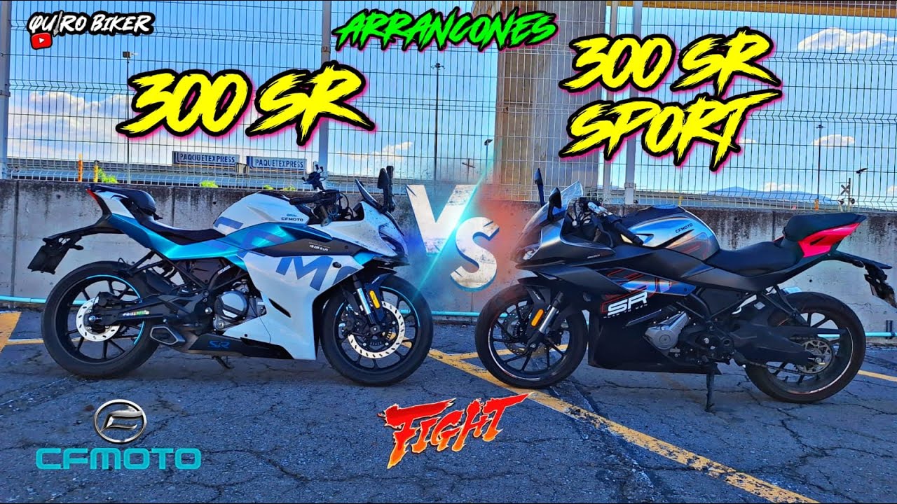 CF MOTO 300SR vs 300SR SPORT 🔥| ¿Cuál es MÁS RÁPIDA? 🤔| ARRANCONES🏍| Quiro Biker Motovlog🏁💯