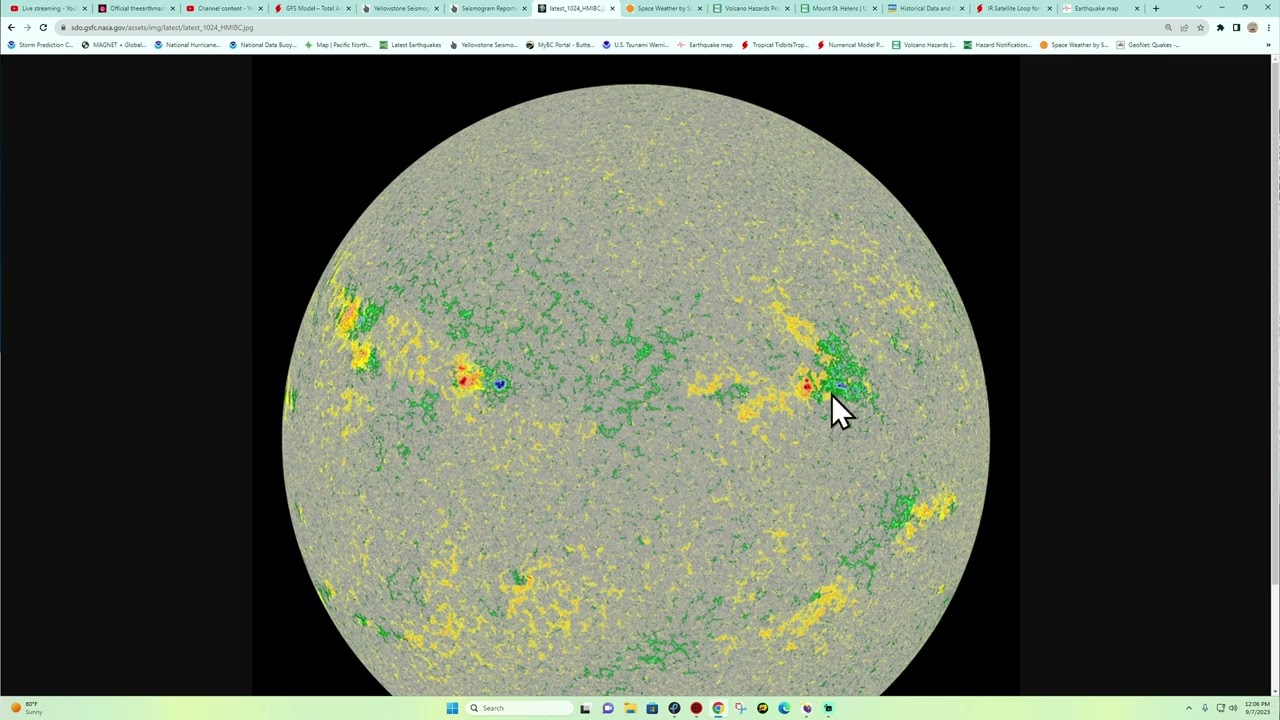 M 2.1 Solar Flare. Thursday earthquake update and Space weather report 9/7/2023