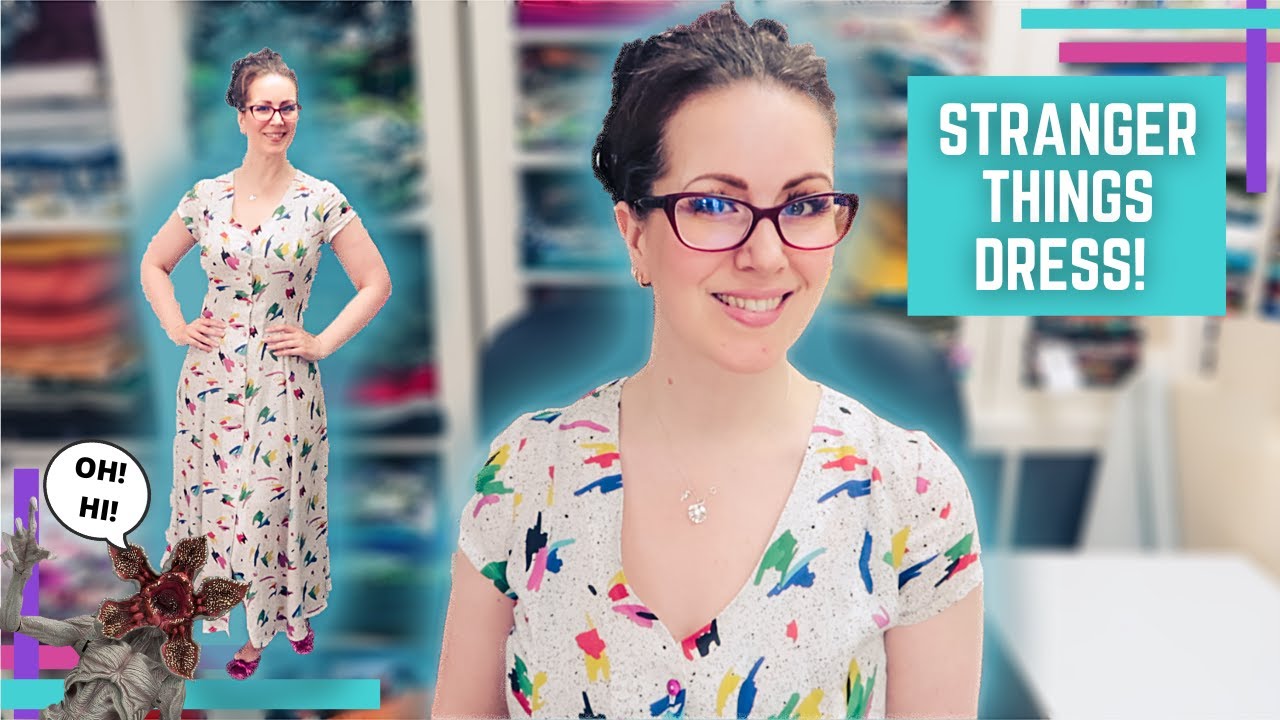 90's Style Pattern + 80's Style Fabric = The Stranger Things Dress :: True Bias Shelby Dress Review
