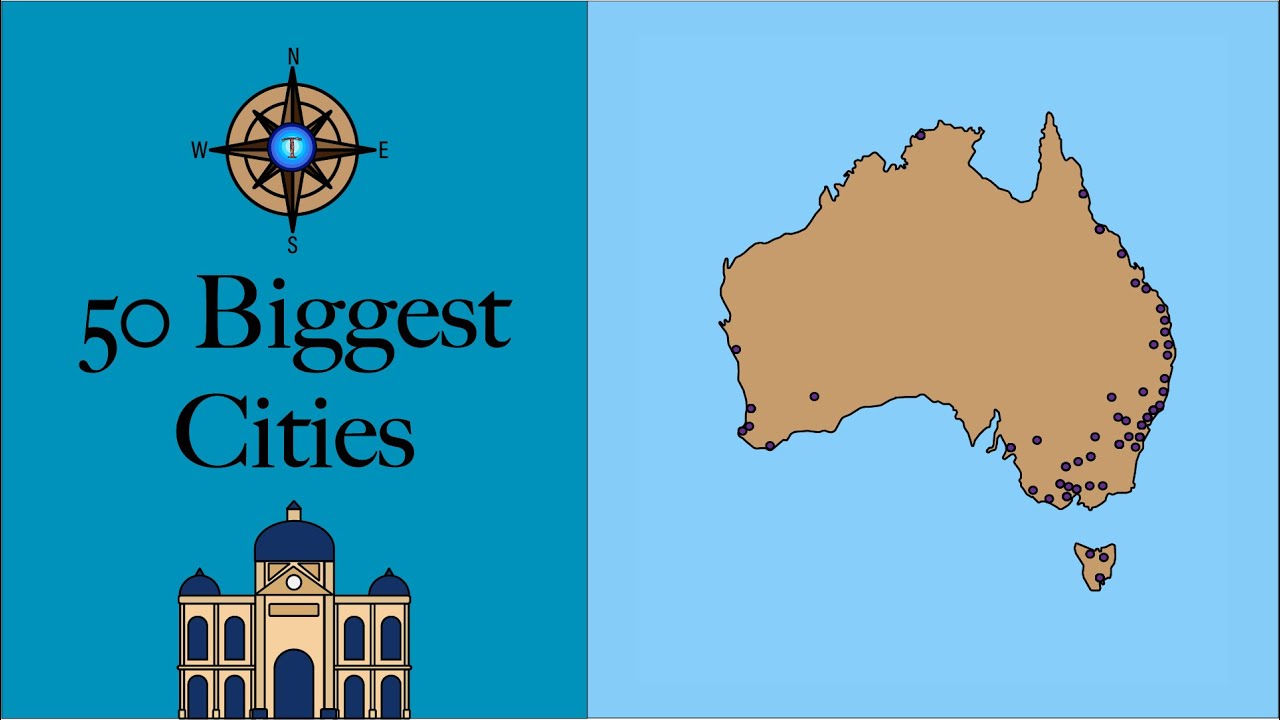 Top 50 Biggest Cities in Australia Mapped 🇦🇺