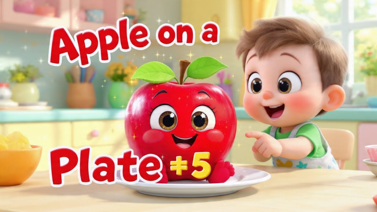 🍎 Apple on a Plate | Fun Kids Rhyme 🎵 | Healthy Fruit Song for Children | BP Kids