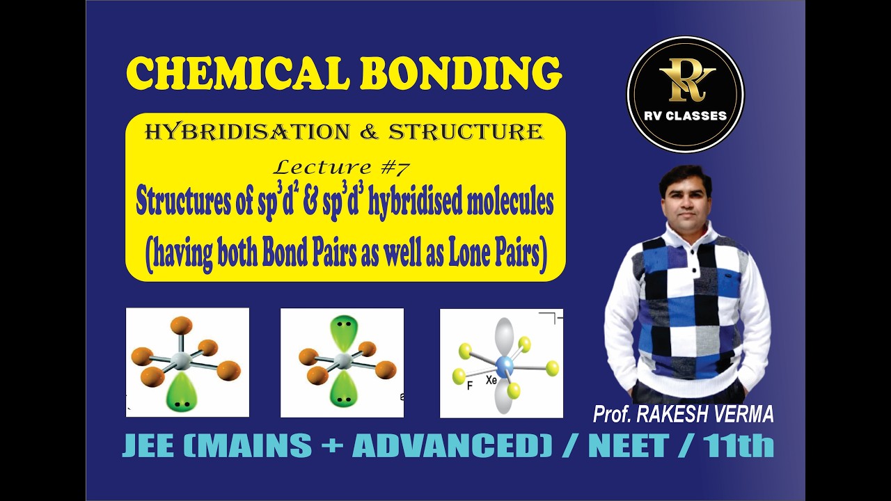 sp3d2 & sp3d3 Hybridised Molecules having Bond Pairs as well as Lone Pairs I