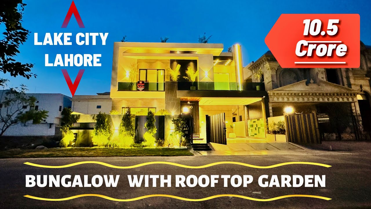 Luxury Bungalow with Roof Top Garden 🪴 and Ultra Modern Double Staircase #interior #houseforsale