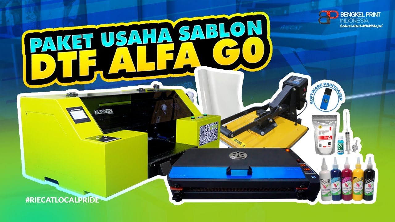 Paket Mesin Printer DTF Alfa GO | Ada Oven DTF Terbaru !!