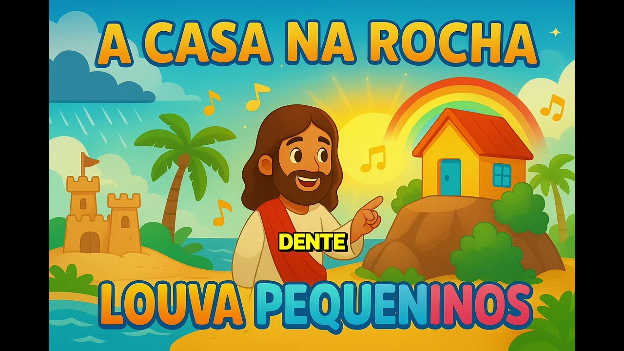 A Casa na Rocha 🌴 | Parábola de Jesus em Reggae Infantil | Louva Pequeninos