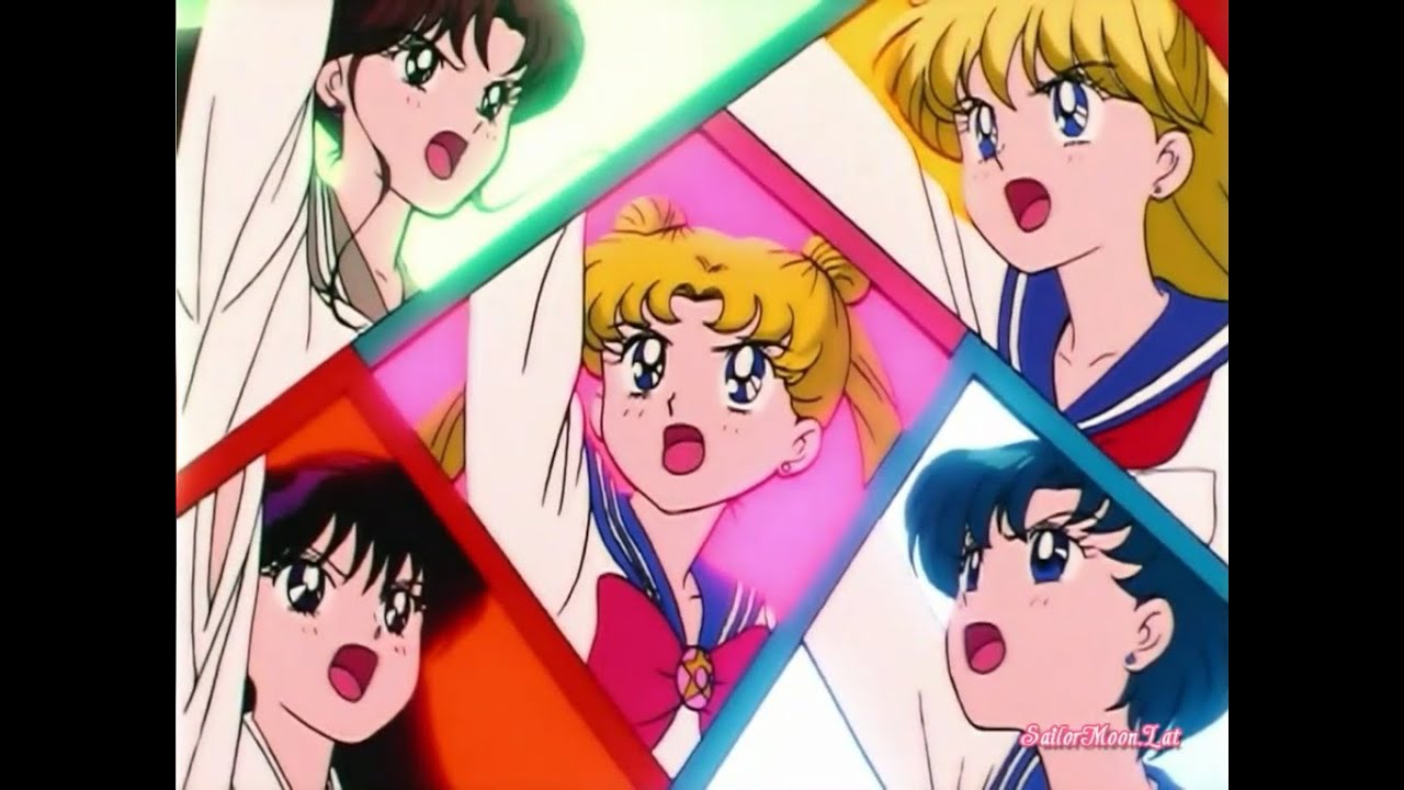Sailor Moon R Transformaci&oacute;n grupal 1080p