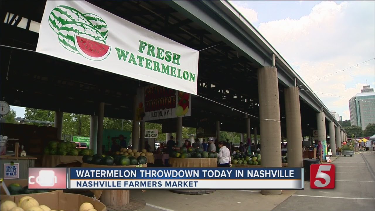 'Watermelon Throwdown' Held At Farmers' Market