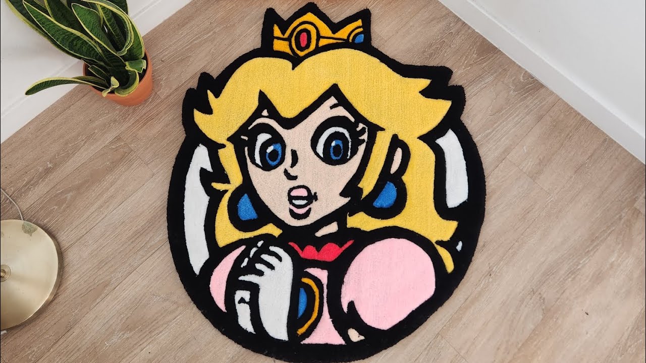 ASMR Tufting | Princess Peach Rug (full tufting experience from start to finish)