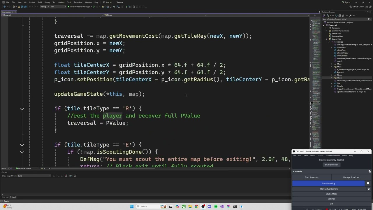 My 1st C++ Game Traversal - Updates and Additions - Vlog