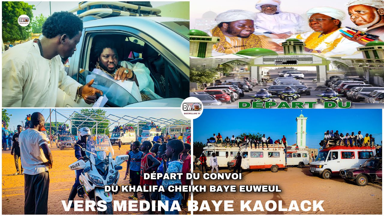 LE CONVOI DU KHALIFA CHEIKH BAYE EUWEUL VERS MEDINA BAYE KAOLACK Gamou 2022