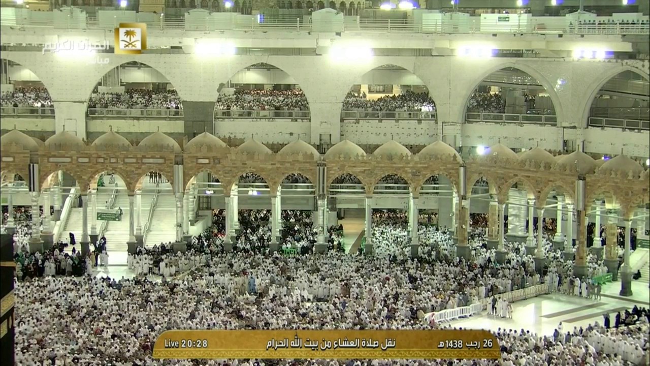 صلاة العشاء من المسجد الحرام الأحد 26-7-1438 معالي الشيخ #عبدالرحمن السديس