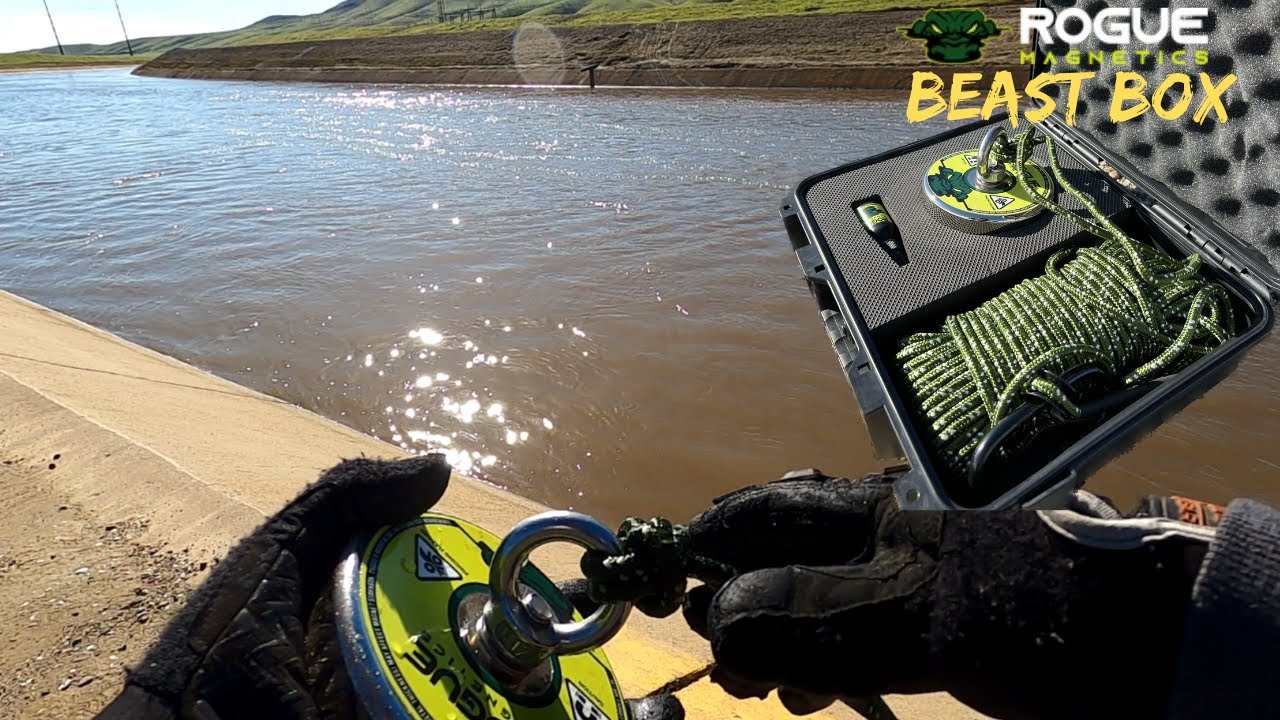 Rogue Magnetics Beast Box Unboxing Testing Review| Magnet Fishing | CA Aqueduct