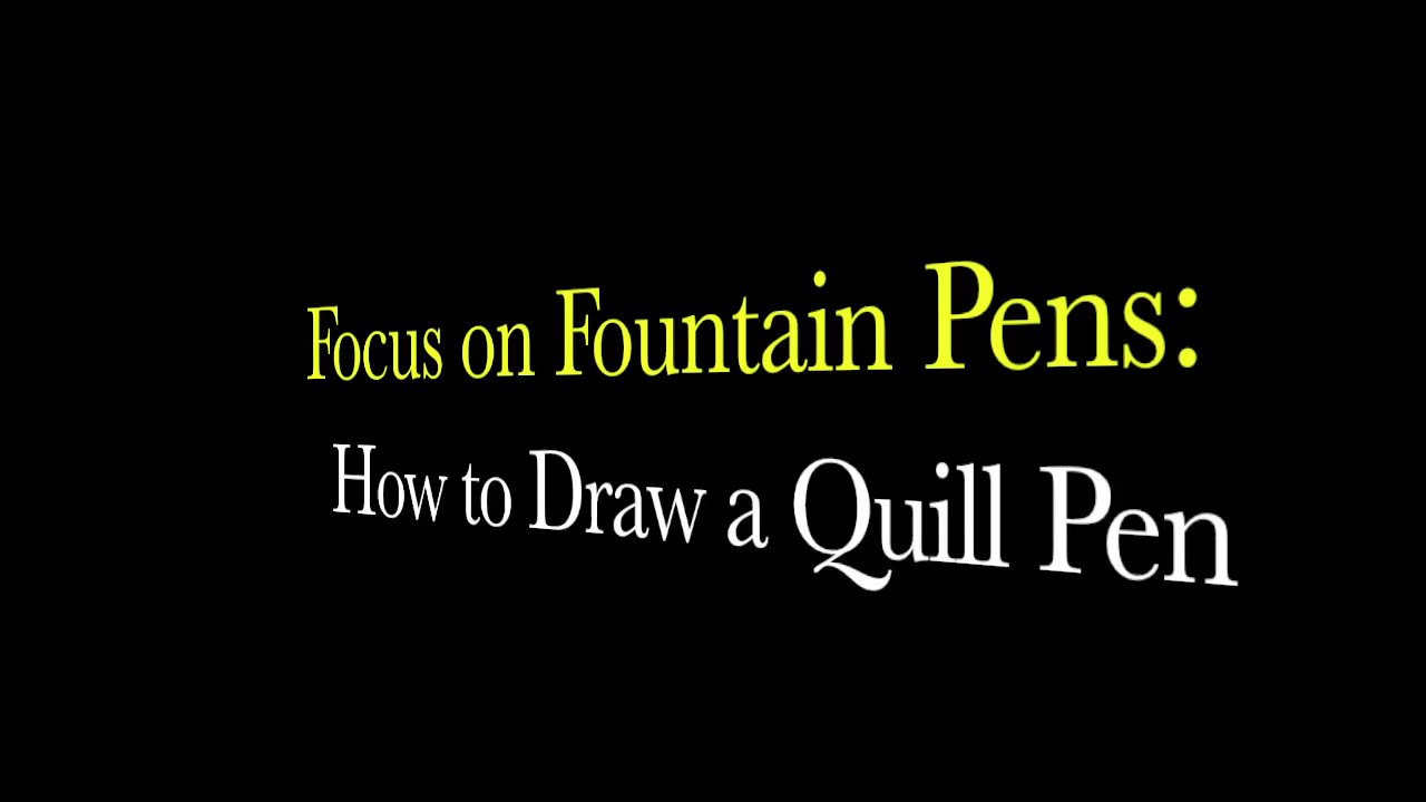 How to Draw a Quill Pen with Dr. Joseph M. Vitolo