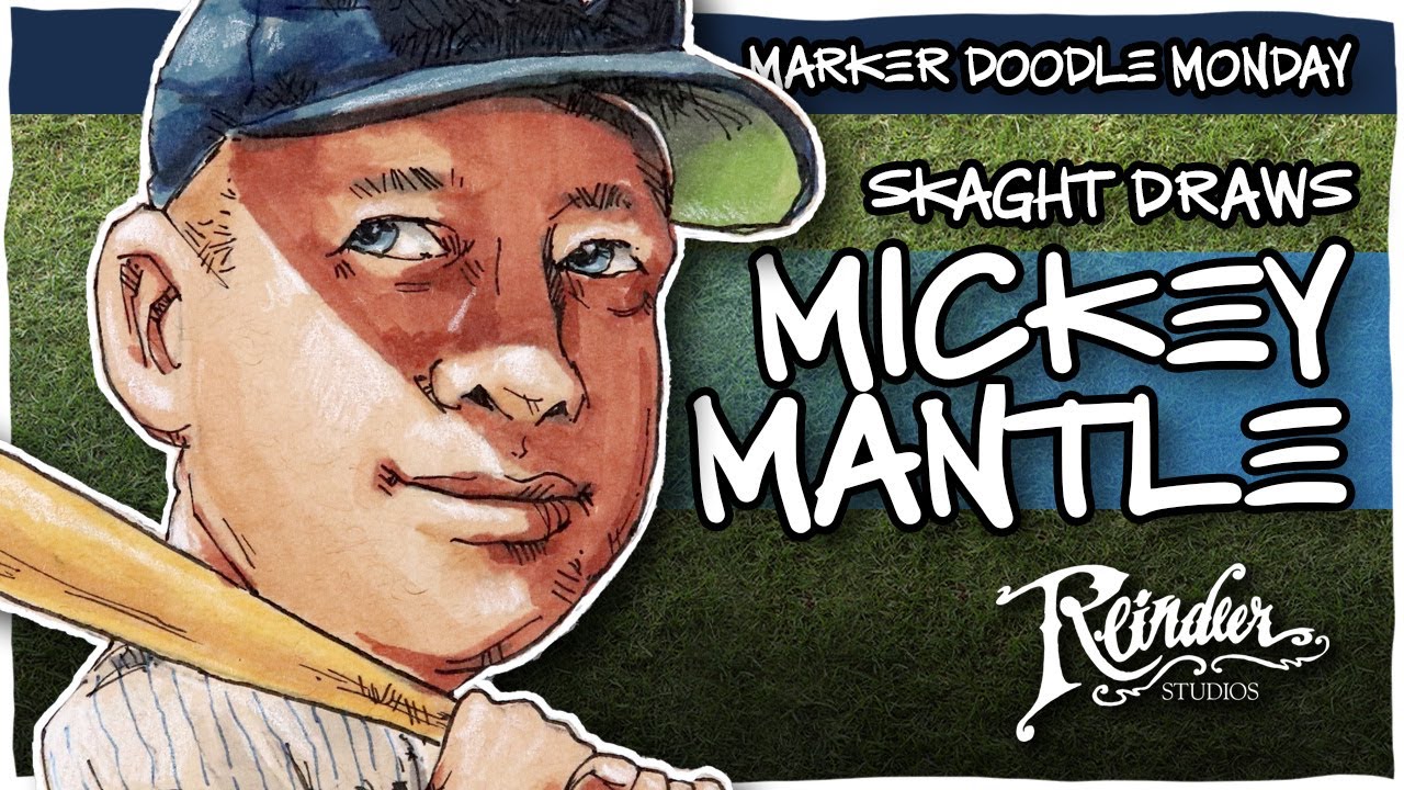 Mickey Mantle | Marker Doodle Monday