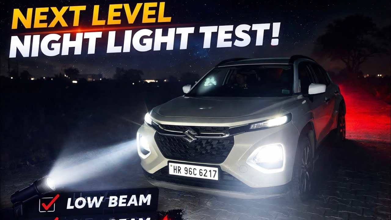“260W 😱FRONX Car Light Night Test 🔥 Sirf ₹3600 Mein Itni Power?!”