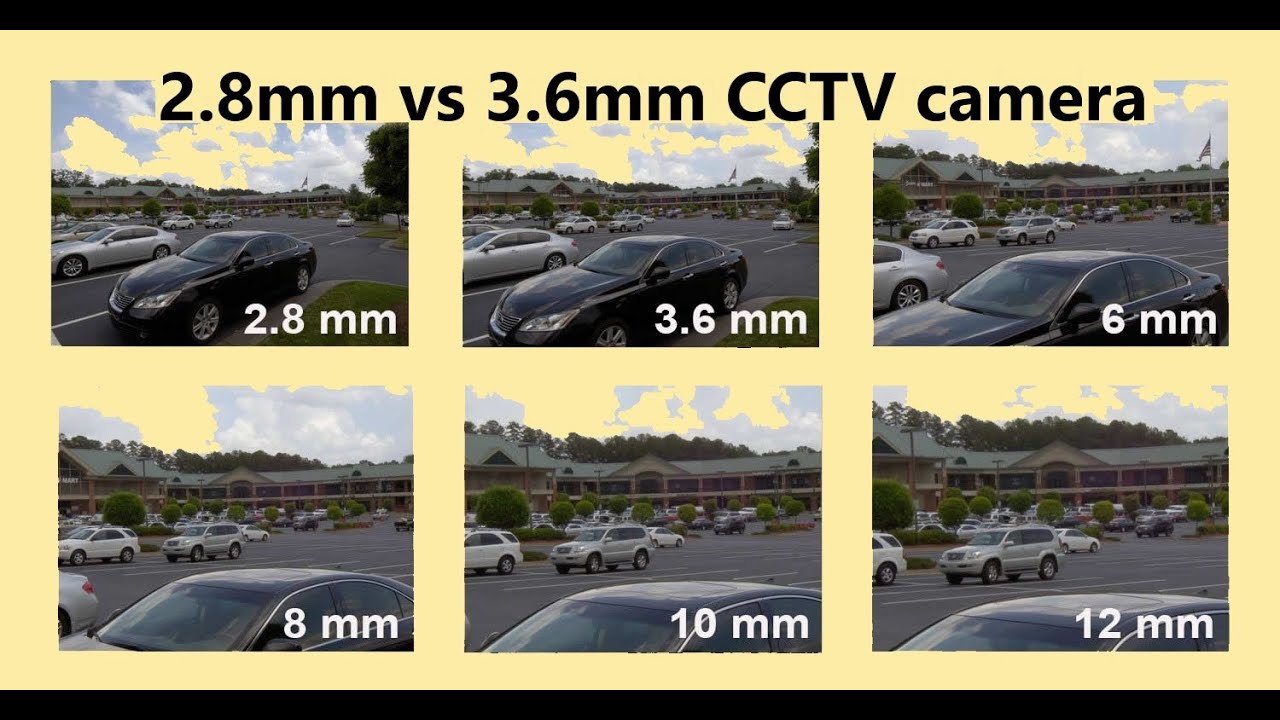 2.8mm vs 3.6mm CCTV camera comparison swapout.
