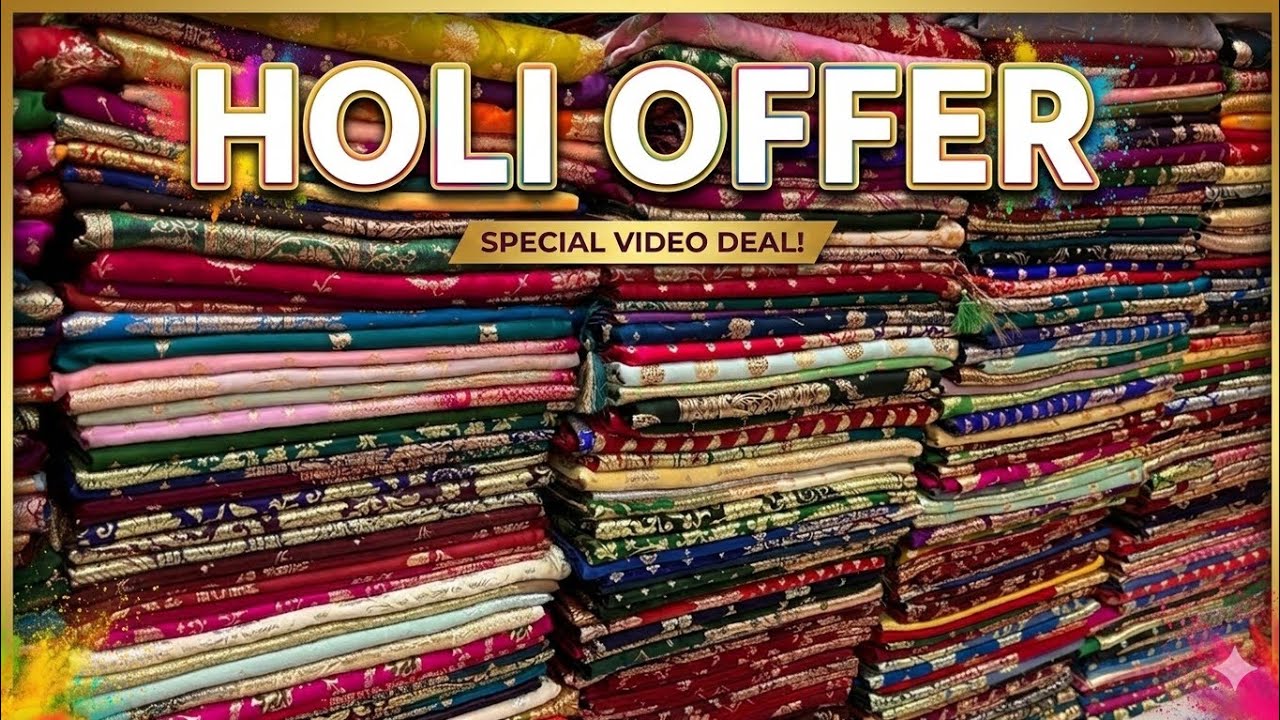 HOLI DHAMAKA 🫟🫟 Biggest Season Sale !! Banarasi Sarees at Heavy Discount 😱😱