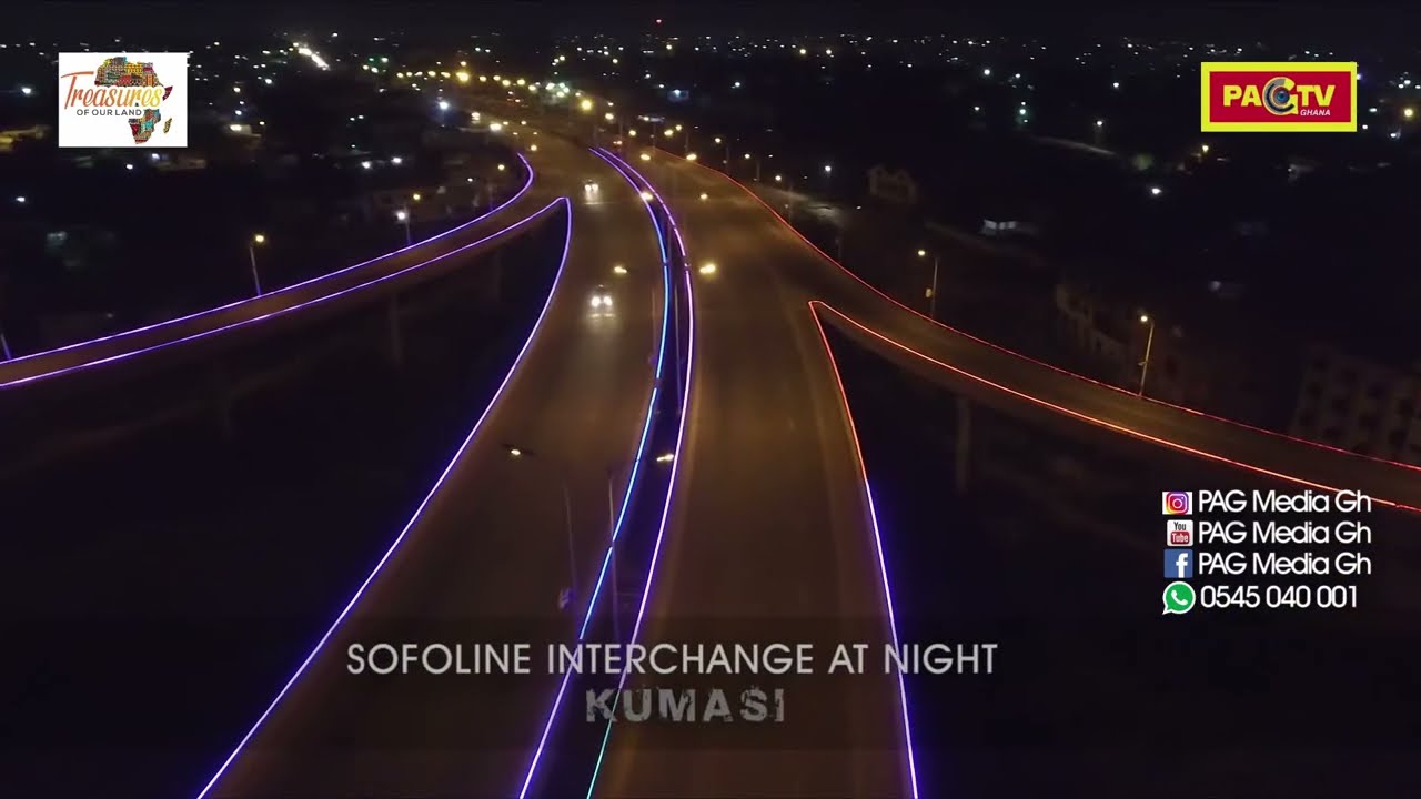 Watch! A Night Scene of Kumasi Sofoline Interchange