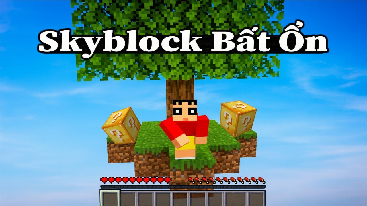 Sinh Tồn Trên Skyblock Bất Ổn Nhưng Rơi Khối May Mắn 🤣 Siêu Hài Hước
