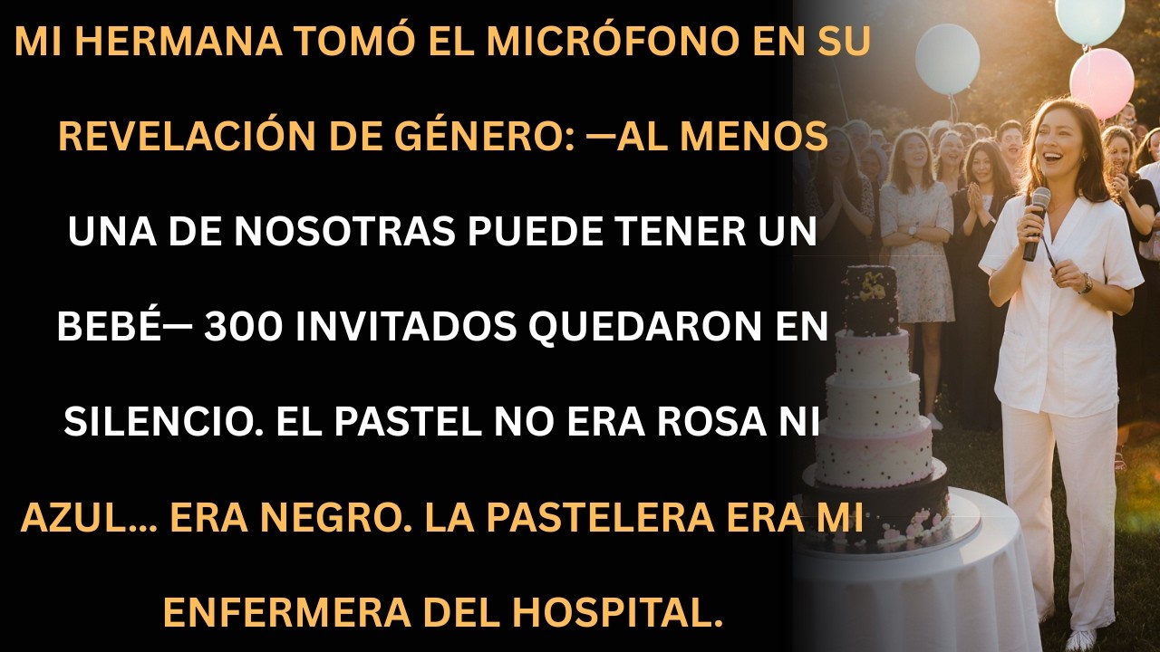 Mi hermana reveló el género y el pastel negro dejó a todos en shock.