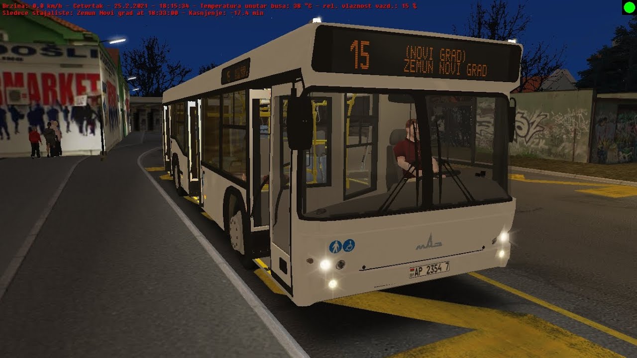 Omsi 2 Belgrade Line 15 From Zeleni Venac To Zemun novi Grad With Maz 103,415 2017