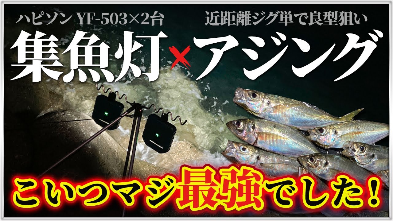 アジングライト恐るべし…この集魚灯の効果が凄すぎる!【ハピソン】