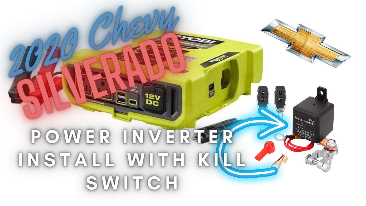 2020 Chevy Silverado Power Inverter Install With Kill Switch #chevy #silverado #installation