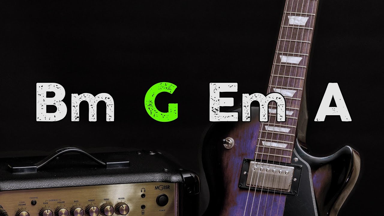 Suspensful Rock Ballad Guitar Backing Track B Minor