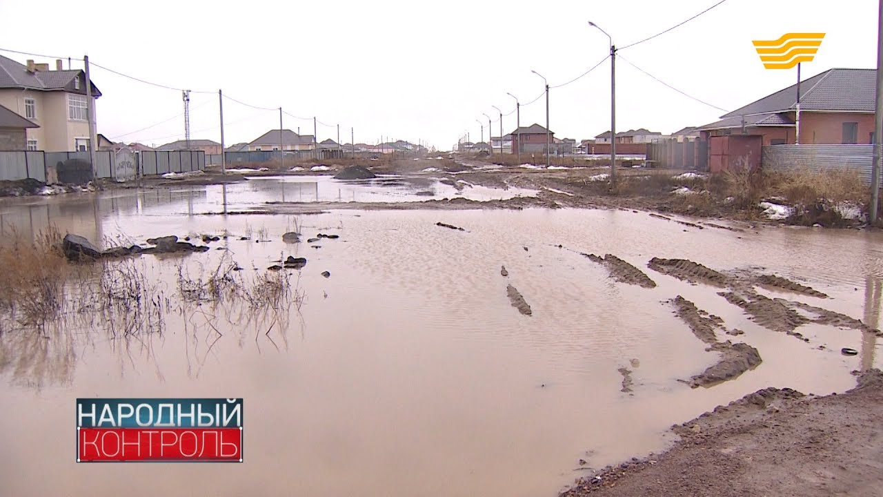 Весеннее половодье накрыло поселок Тайтобе близ столицы