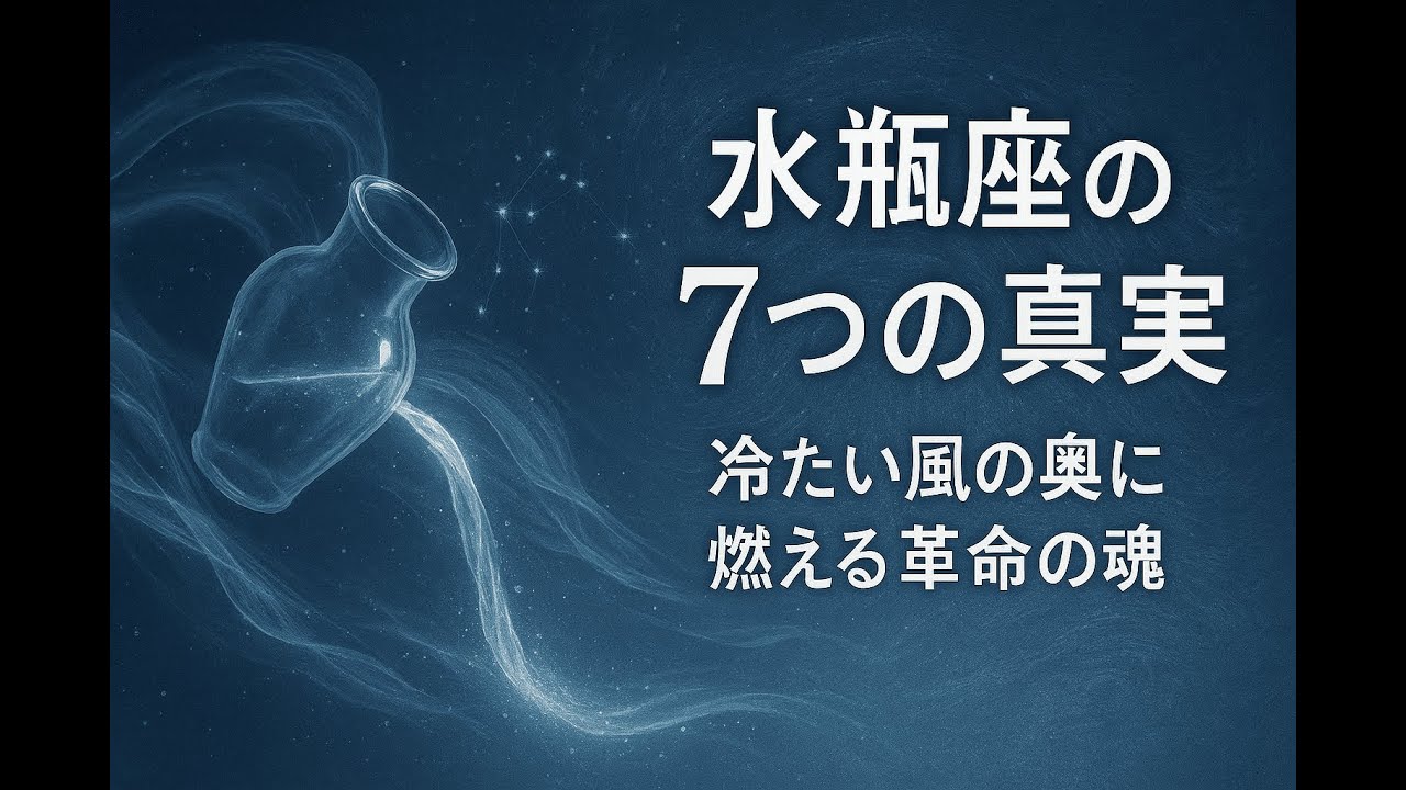 水瓶座の７つの真実：冷たい風の奥に燃える革命の魂｜風の時代に生まれた孤独な天才の本質とは？