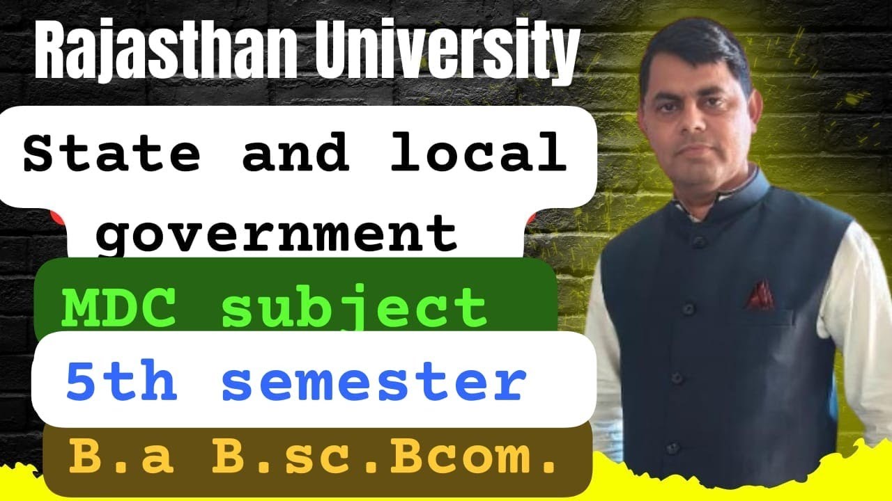 State And Local government syllabus! MDC  subject B.A B.sc B.com regular and non college university