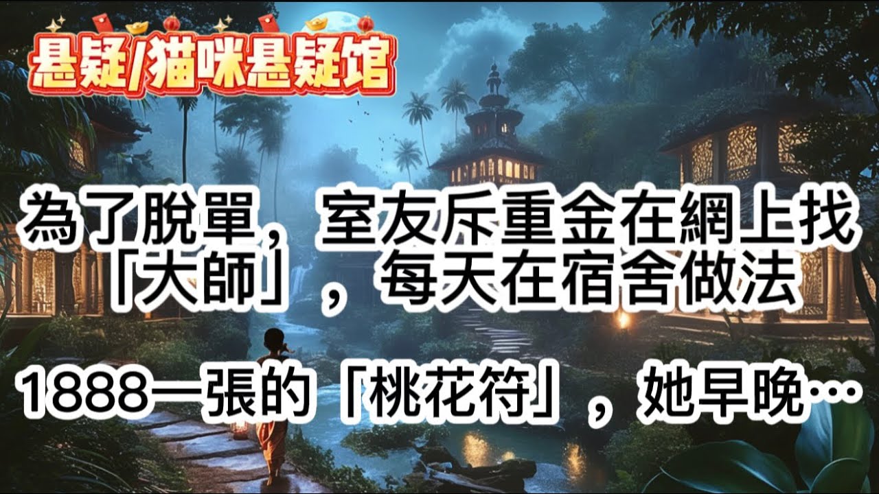 為了脫單，室友斥重金在網上找了「大師」，每天在宿舍做法。1888一張的「桃花符」，她早晚一張泡水喝。3888一把的梳子，她買回來，半夜坐在鏡子前梳頭：大師都說了…