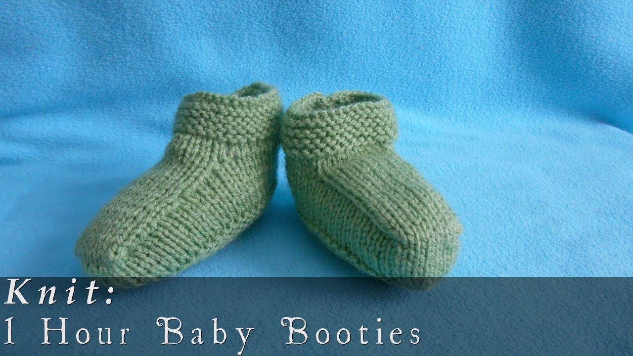 1 Hour Baby Booties { Knit }
