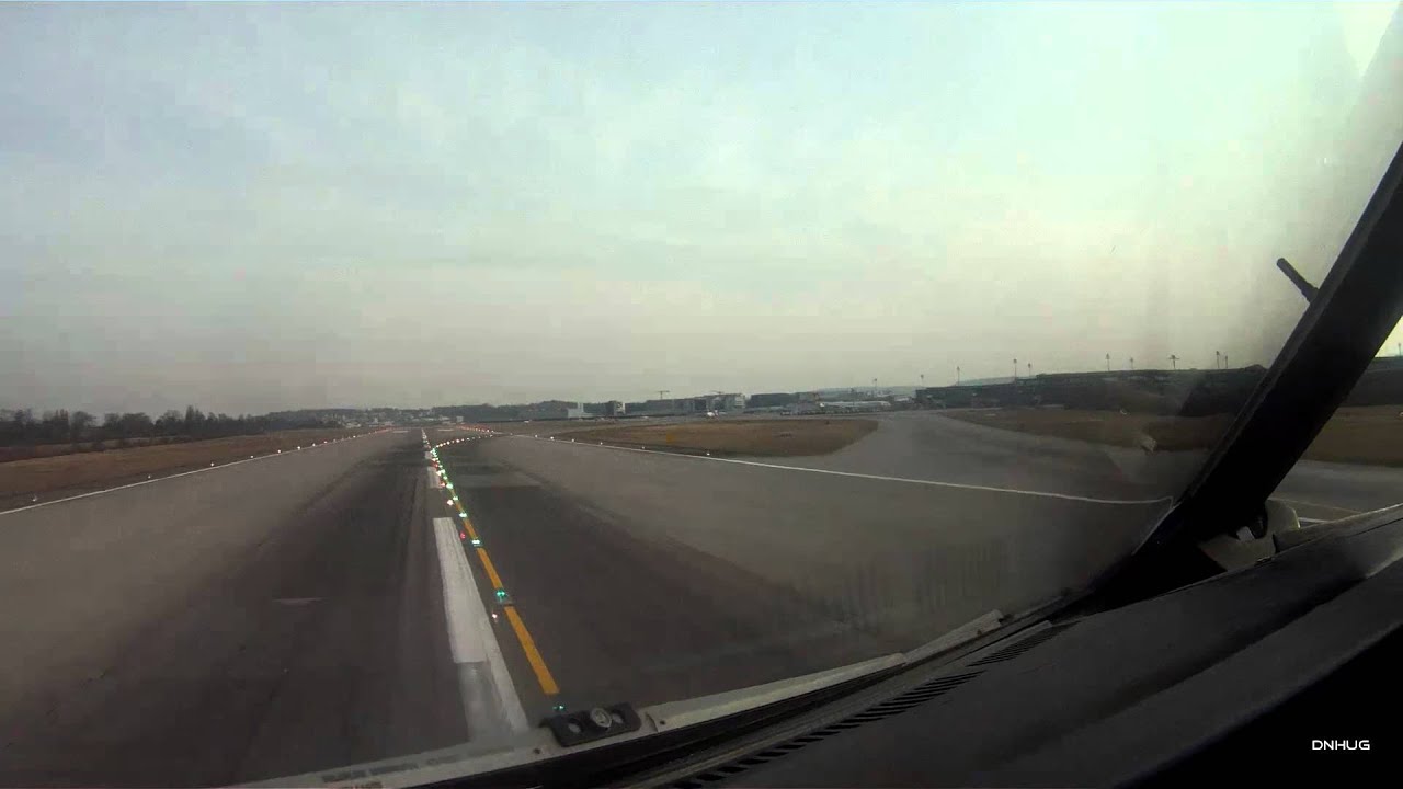 A320 LSZH Noseview Landing HD
