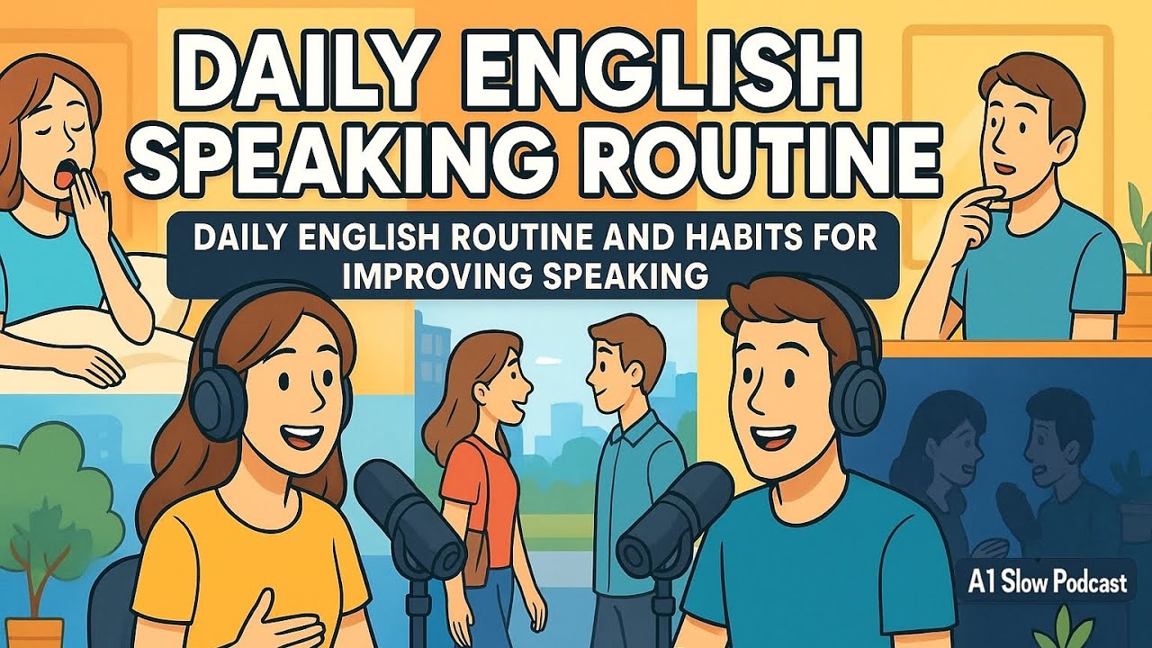 Daily English Speaking Routine to Get Fluent (Beginner Friendly (A1) | Simple Daily Habits