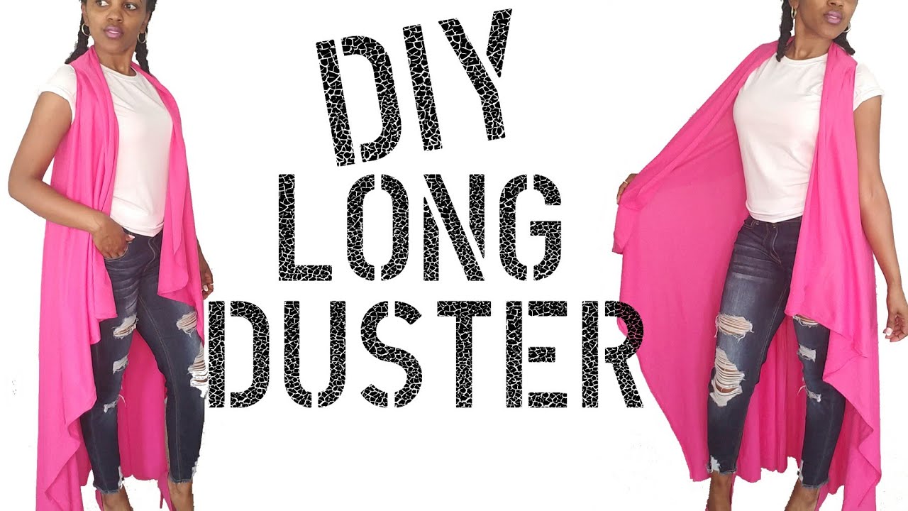 DIY How To Make Long Cardigan No Sew