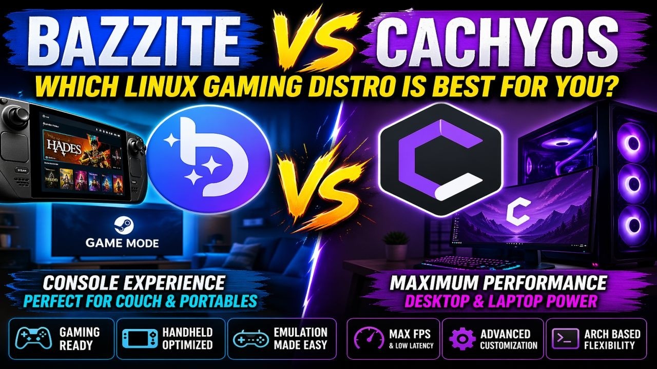 Bazzite против CachyOS &mdash; какой дистрибутив Linux для игр лучше?
