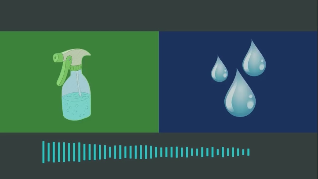 ASMR water shake and spray