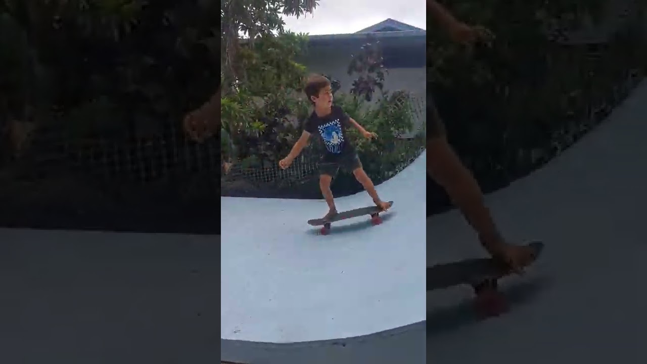 Learning the Tail Stall Mini Ramp Kids Tricks
