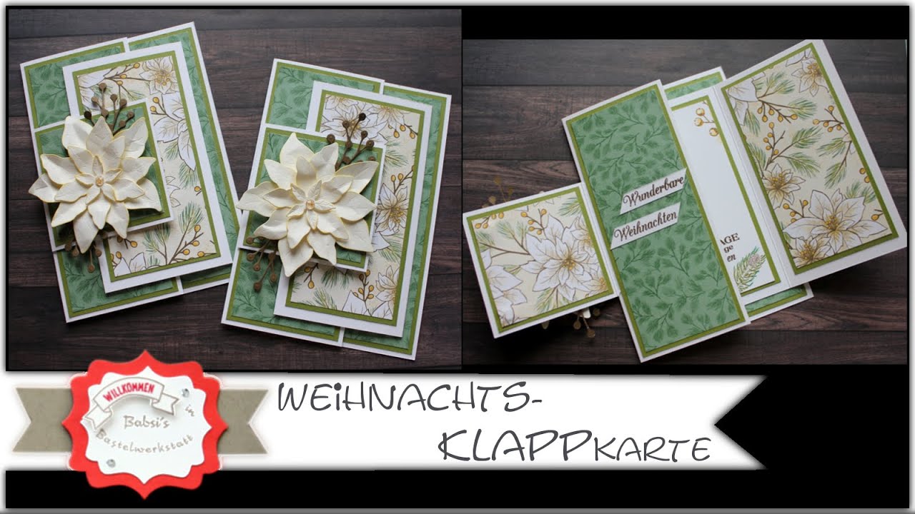 Weihnachtskarte basteln - besondere Kartenform - Stampin´Up! - Anleitung - Weihnachtsstern - einfach