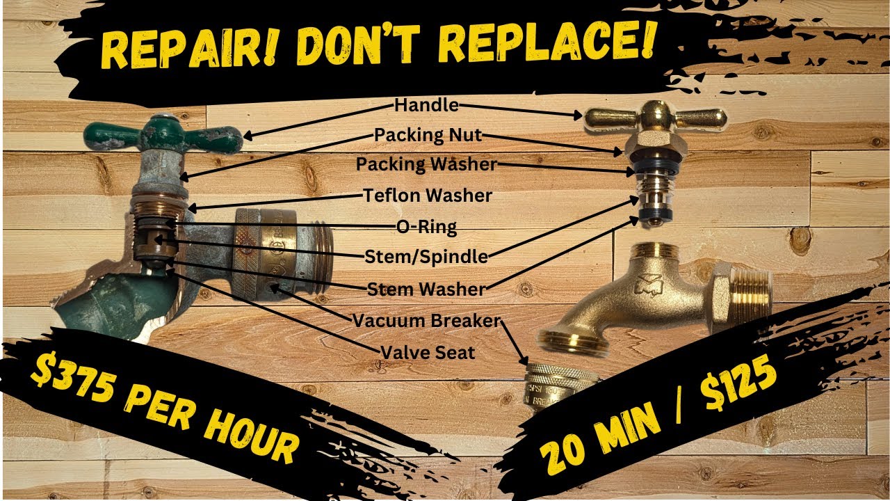 How To Fix A Spigot / Hose Bibb - Step By Step Repair Instructions