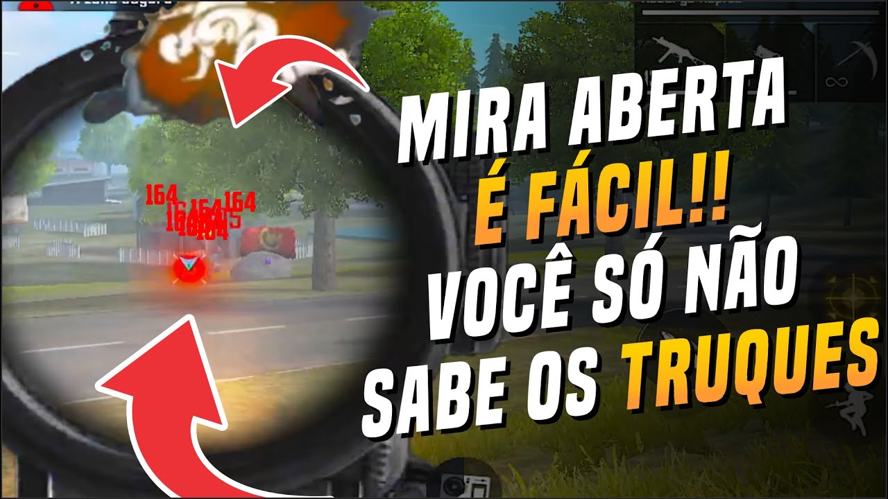 COMO DAR CAPA DE MIRA ABERTA NO FREE FIRE !!