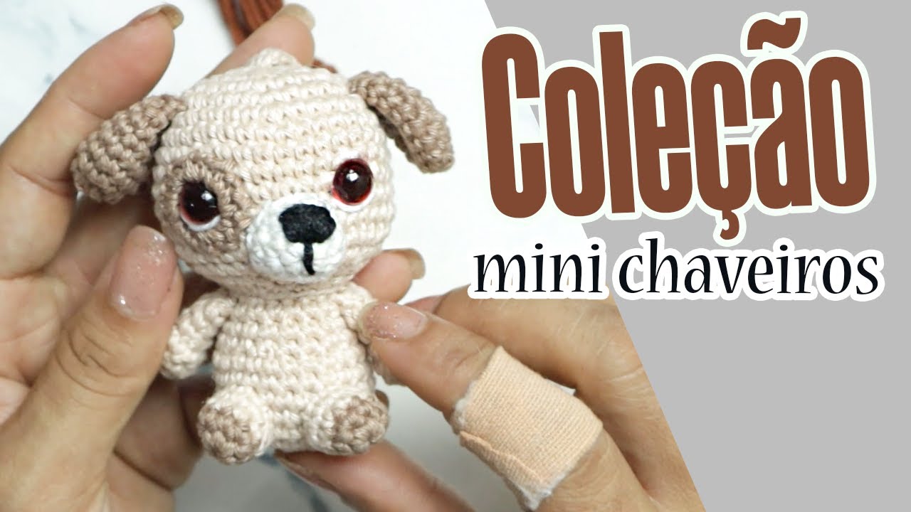 Coleção Mini Chaveiros - Cachorrinho Amigurumi
